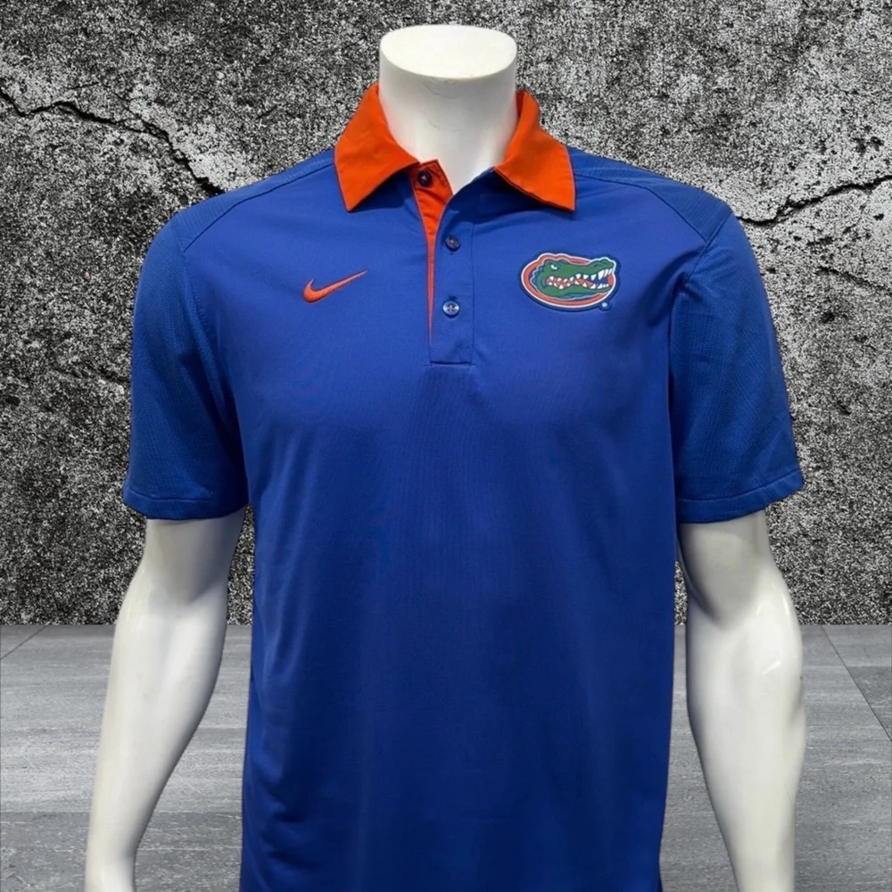 Nike Dri Fit University of Florida Gators Sideline New Wave Golf Polo Shirt MD